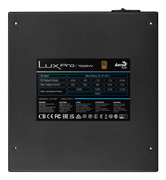 Aerocool LUXPRO750 power supply unit – image 5
