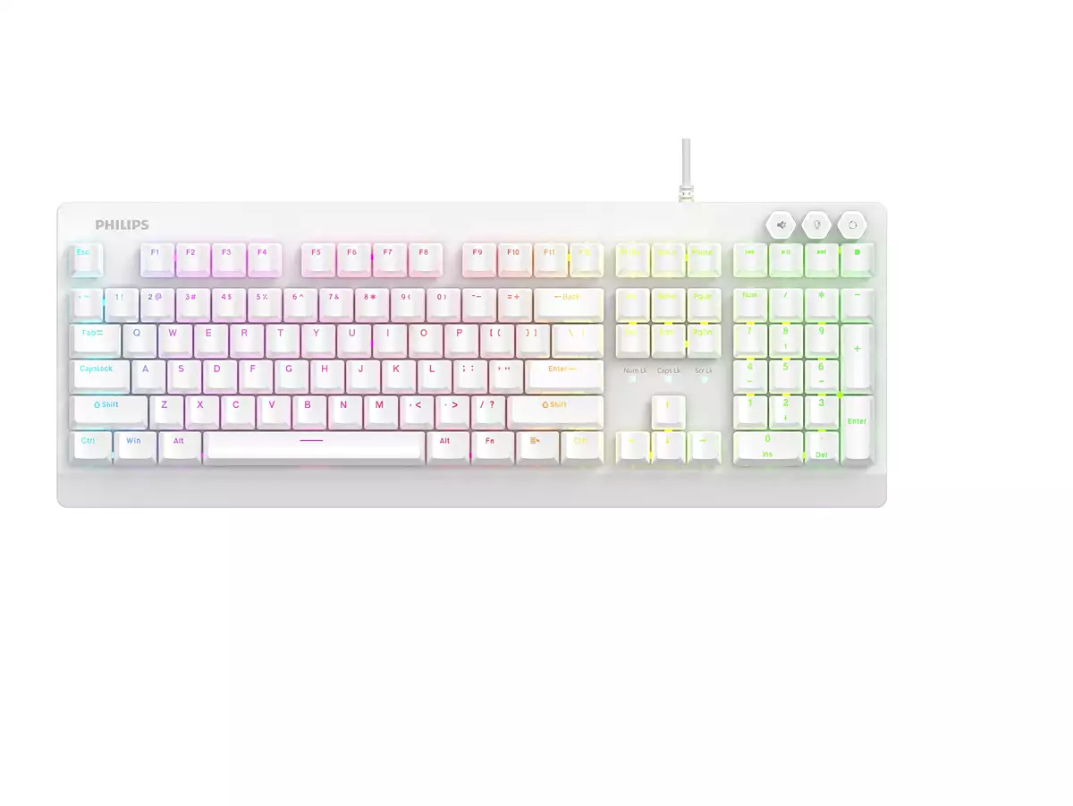 Philips SPK8307WHR/93 keyboard Gaming USB QWERTY White – image 3