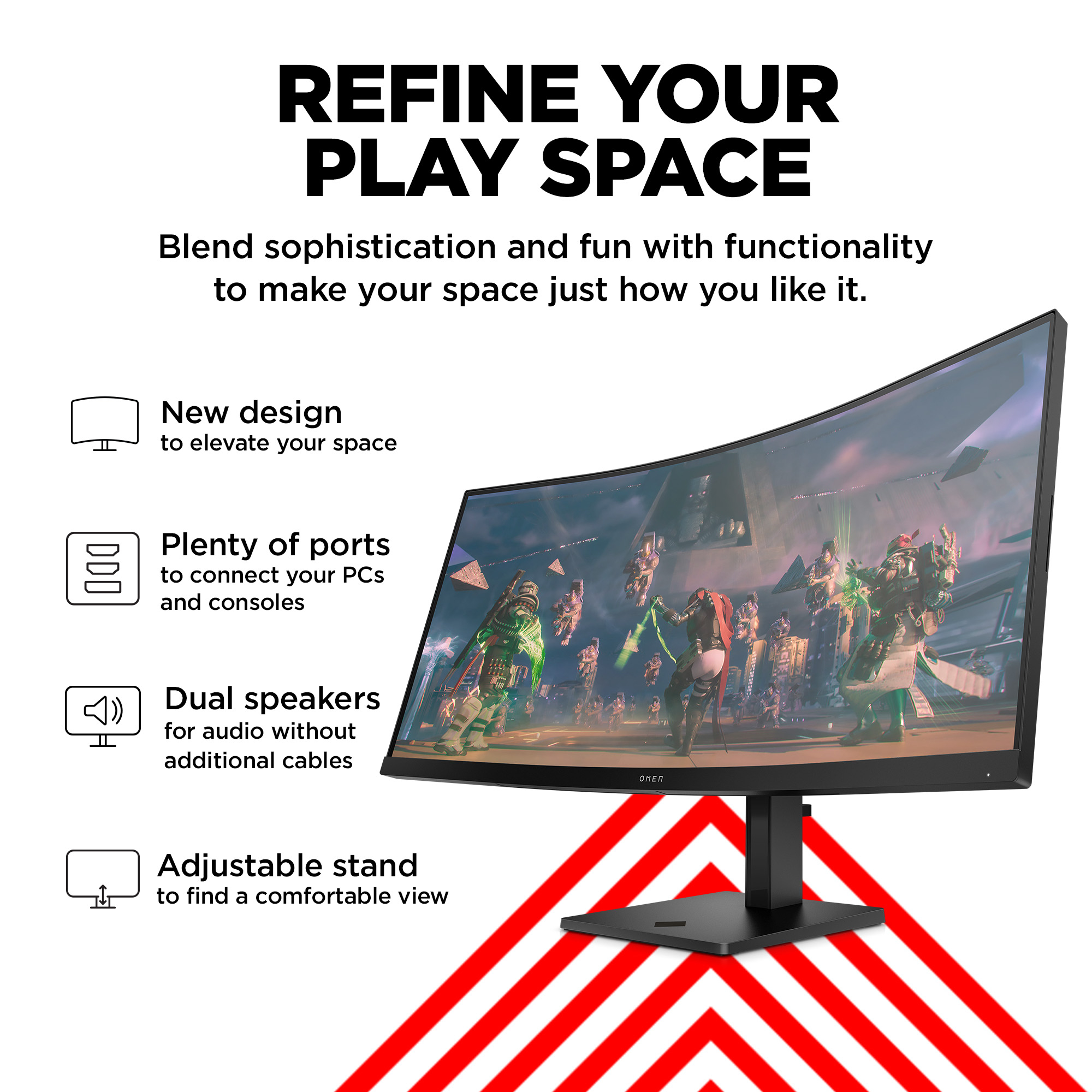 HP OMEN by HP 34 inch WQHD 165Hz Curved Gaming Monitor - OMEN 34c – image 9