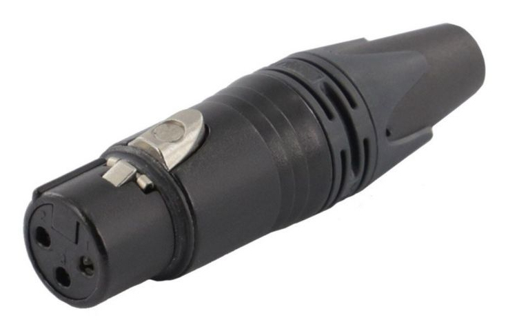 Equip 3-Pole female cable connector, Black
