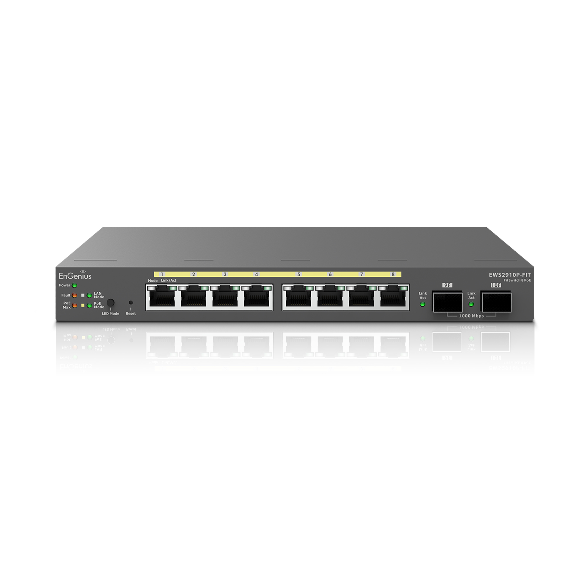 EnGenius EWS2910P-FIT switch di rete Gestito L2 Gigabit Ethernet (10/100/1000) Supporto Power over Ethernet (PoE) Nero