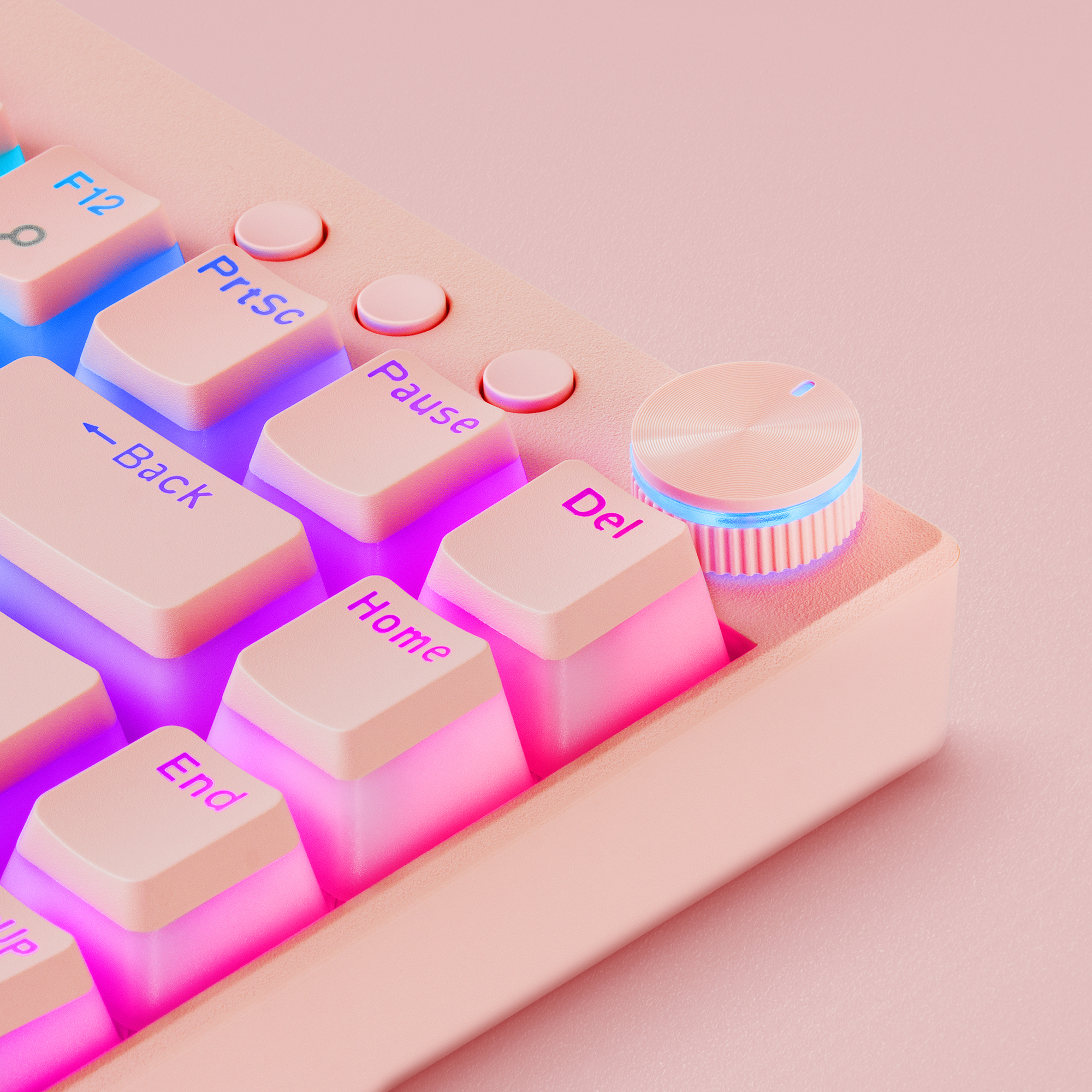 Mars Gaming MKCLOUD Wireless RGB Keyboard Pink Switch Blue French – image 4