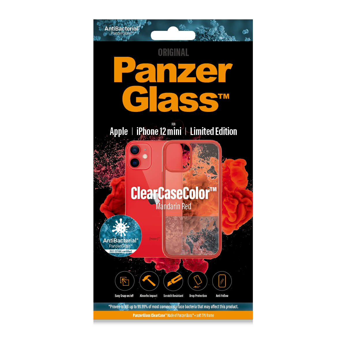 PanzerGlass ® ClearCaseColor™ iPhone 12 mini - Mandarin Red Limited Edition – image 3