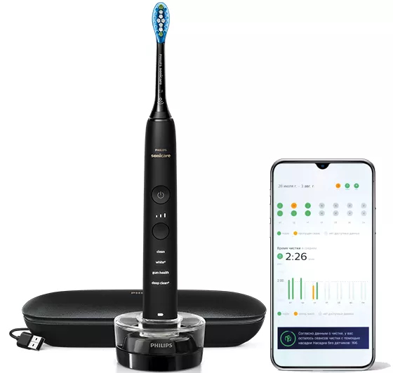 Philips DiamondClean 9000 HX9911/39 Sonic electric toothbrush with accessories - Black – image 3