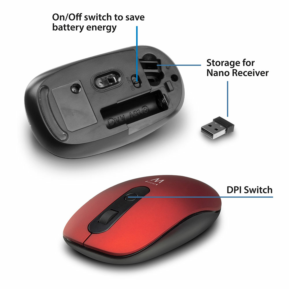 Ewent EW3227 mouse Office Ambidextrous RF Wireless Optical 1200 DPI – image 6