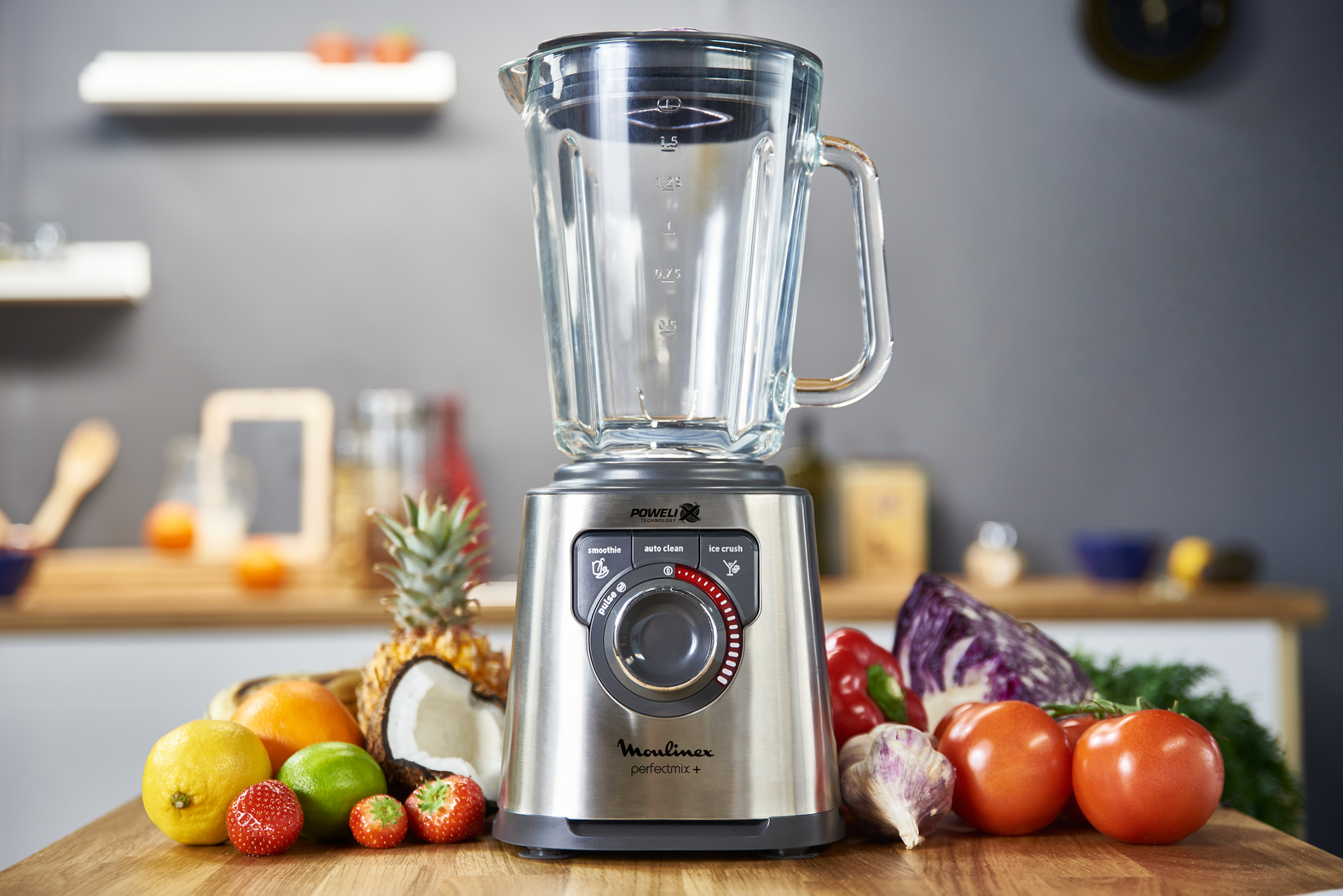 Moulinex LM811D 1.5 L Tabletop blender 1200 W Steel, Grey – image 6