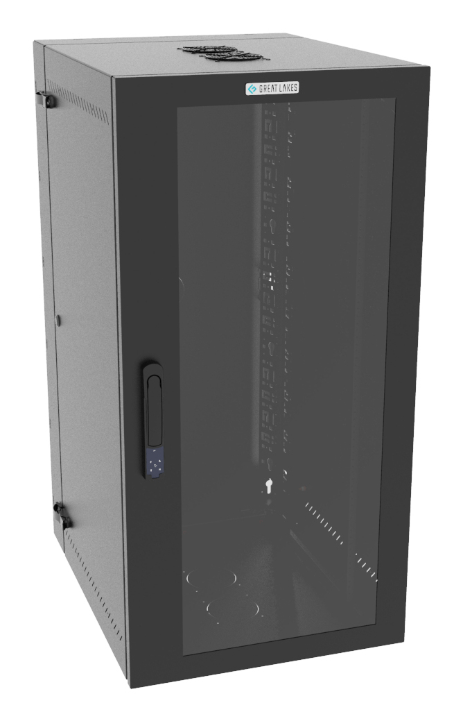 Vertiv VR Rack GL48WMCMP-B-SE-AF-CM rack cabinet 25U Wall mounted rack Black