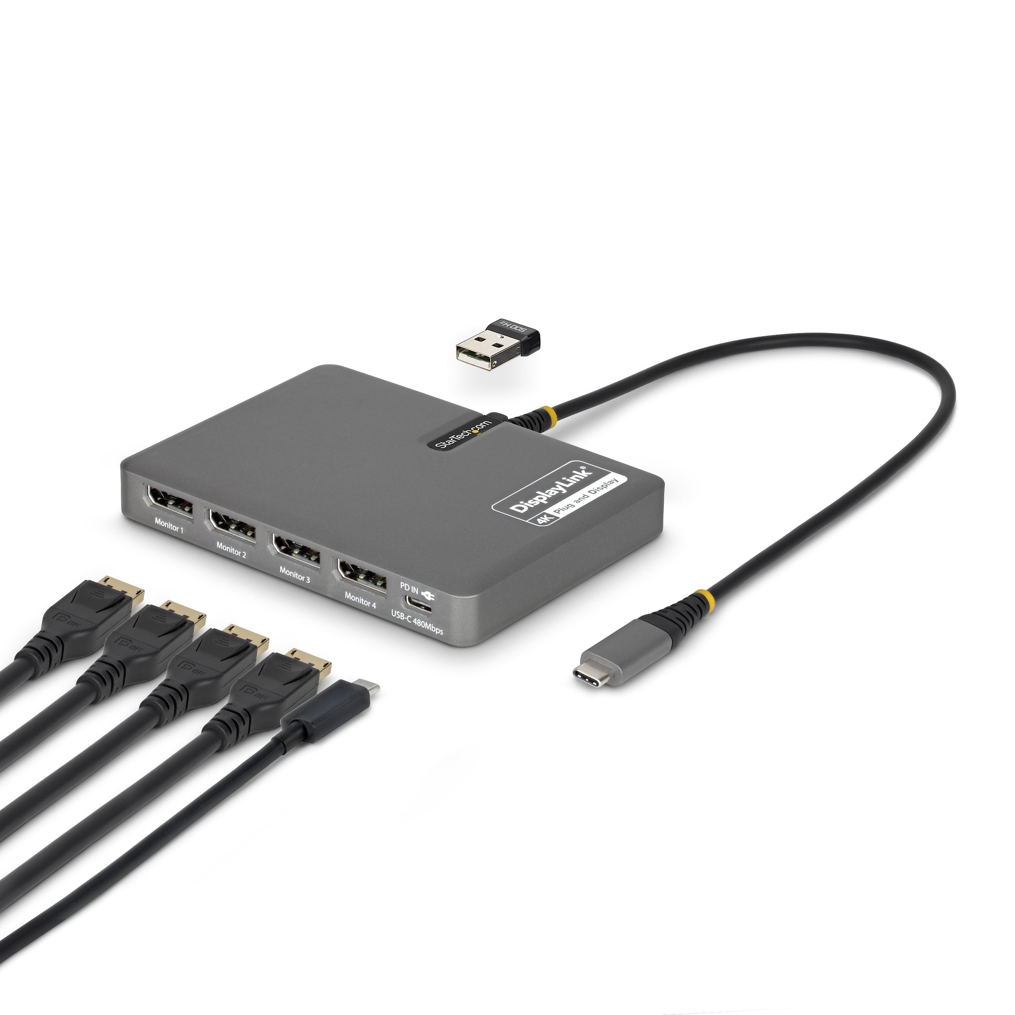 StarTech.com - Docking station - USB-C / Displayport - 4 x DP - TAA Compliant