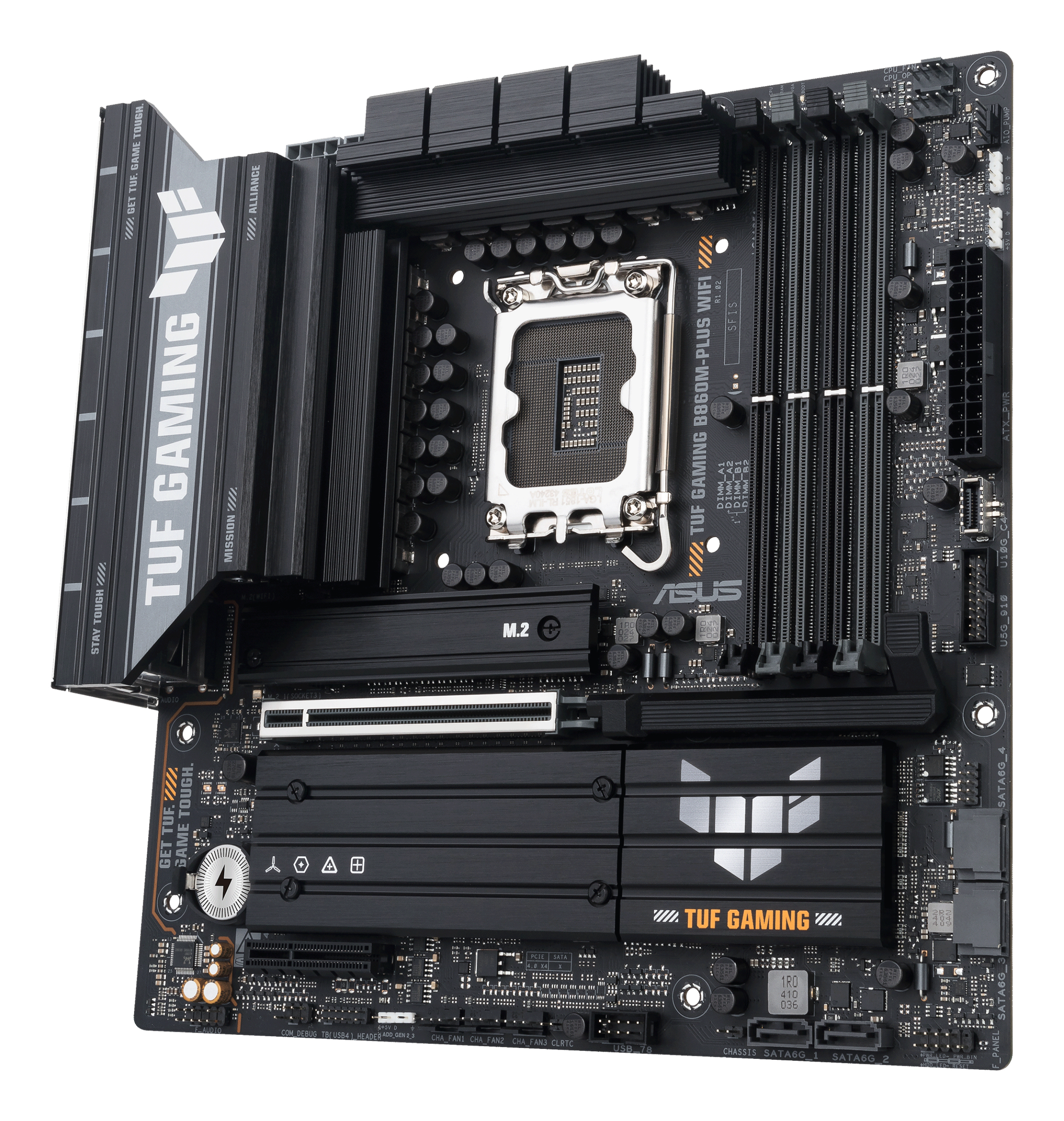Tarjeta Madre ASUS TUF GAMING B860M-PLUS WIFI - Socket 1851 - 4xDDR5 - 8000+(OC)MHz - HDMI - DisplayPort - Micro ATX - TUF GAMING B860M-PLUS WIFI Tarjeta Madre ASUS TUF GAMING B860M-PLUS WIFI - Socket 1851 - 4xDDR5 - 8000+(OC)MHz - HDMI - DisplayPort - Micro ATX - TUF GAMING B860M-PLUS WIFI