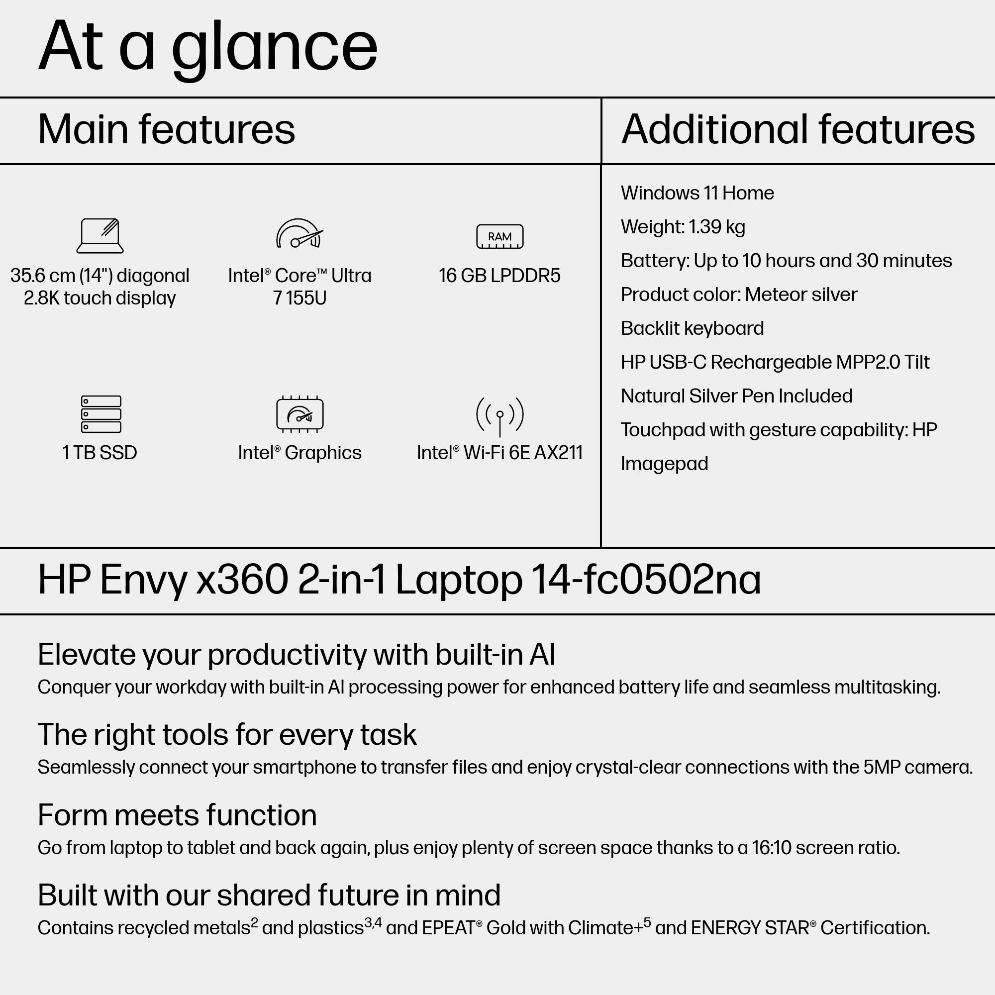HP Envy x360 14-fc0502na – image 3