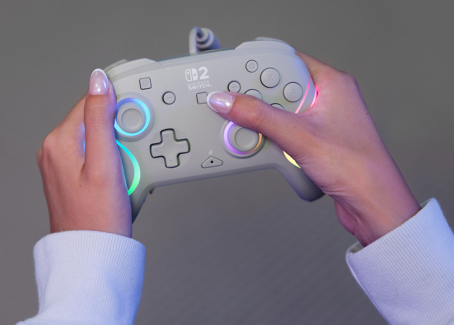 Turtle Beach Afterglow Wave Grey Wired RGB Gaming Controller. Officially Licensed for Nintendo Switch 2 – image 9