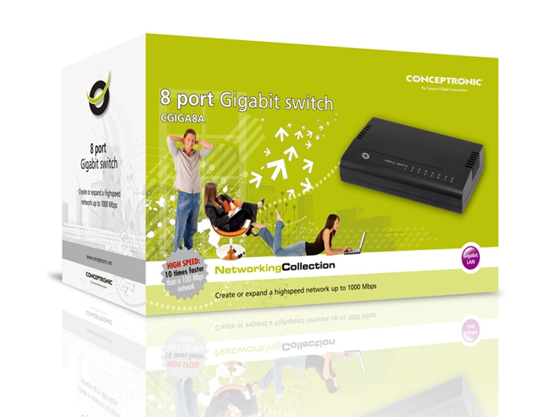 Conceptronic 8 port Gigabit switch – image 5