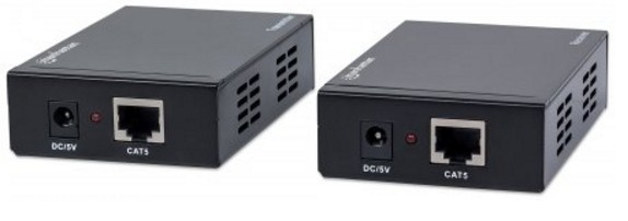 Manhattan 207393 AV extender AV transmitter & receiver Black – image 4