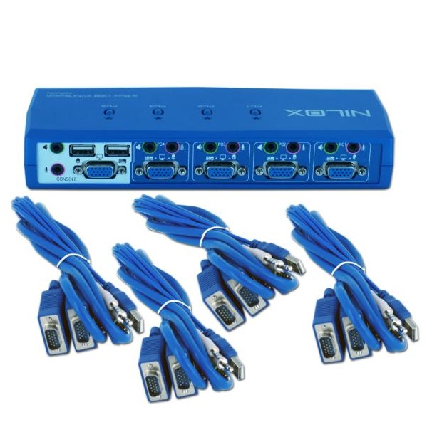 Nilox 16NXKV14US001 KVM switch Blue – image 2