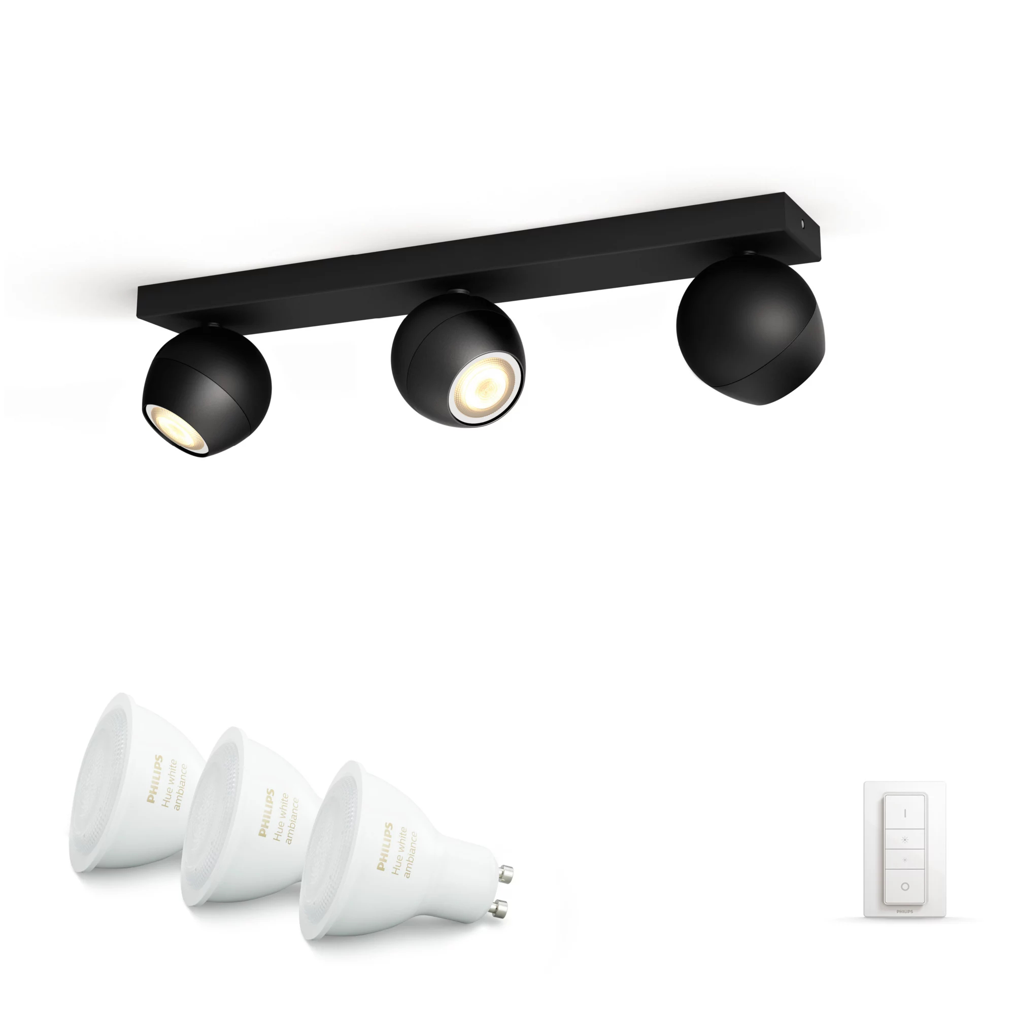 Philips by Signify Philips Hue White ambience Buckram triple spotlight – image 3