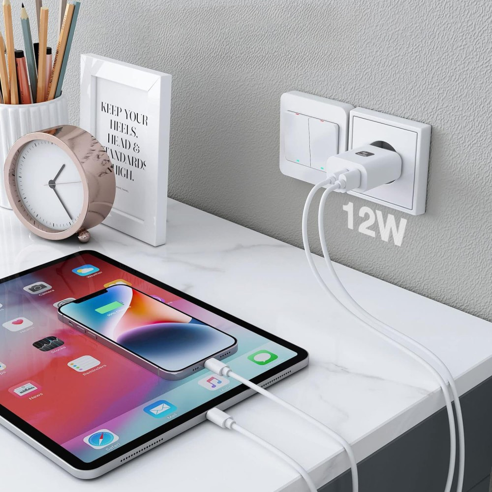 Techly IPW-USB-12W2A mobile device charger Headphones, Portable speaker, Power bank, Smartphone, Tablet White AC Indoor – image 4