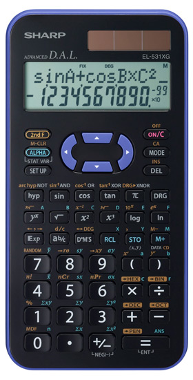 Sharp EL-531XGVL calculator Pocket Scientific Black, Violet