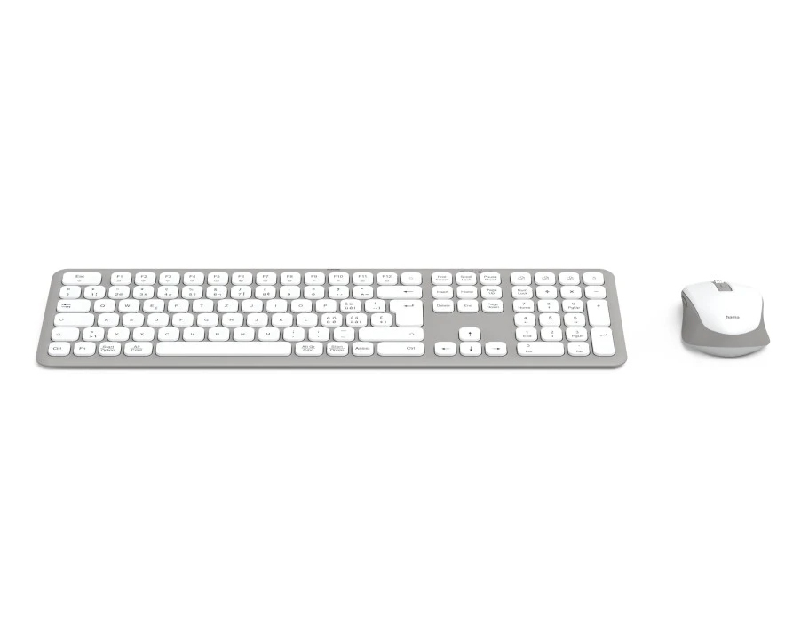 Hama WKM-550 keyboard Mouse included Home/Office RF Wireless + Bluetooth QWERTZ Swiss Grey, White – image 4