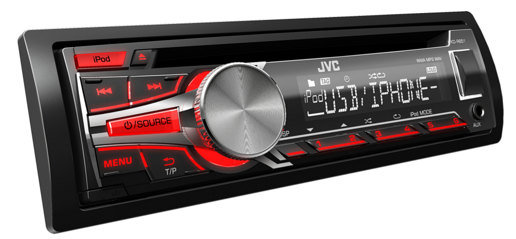 JVC KD-R651E car media receiver Black, Silver