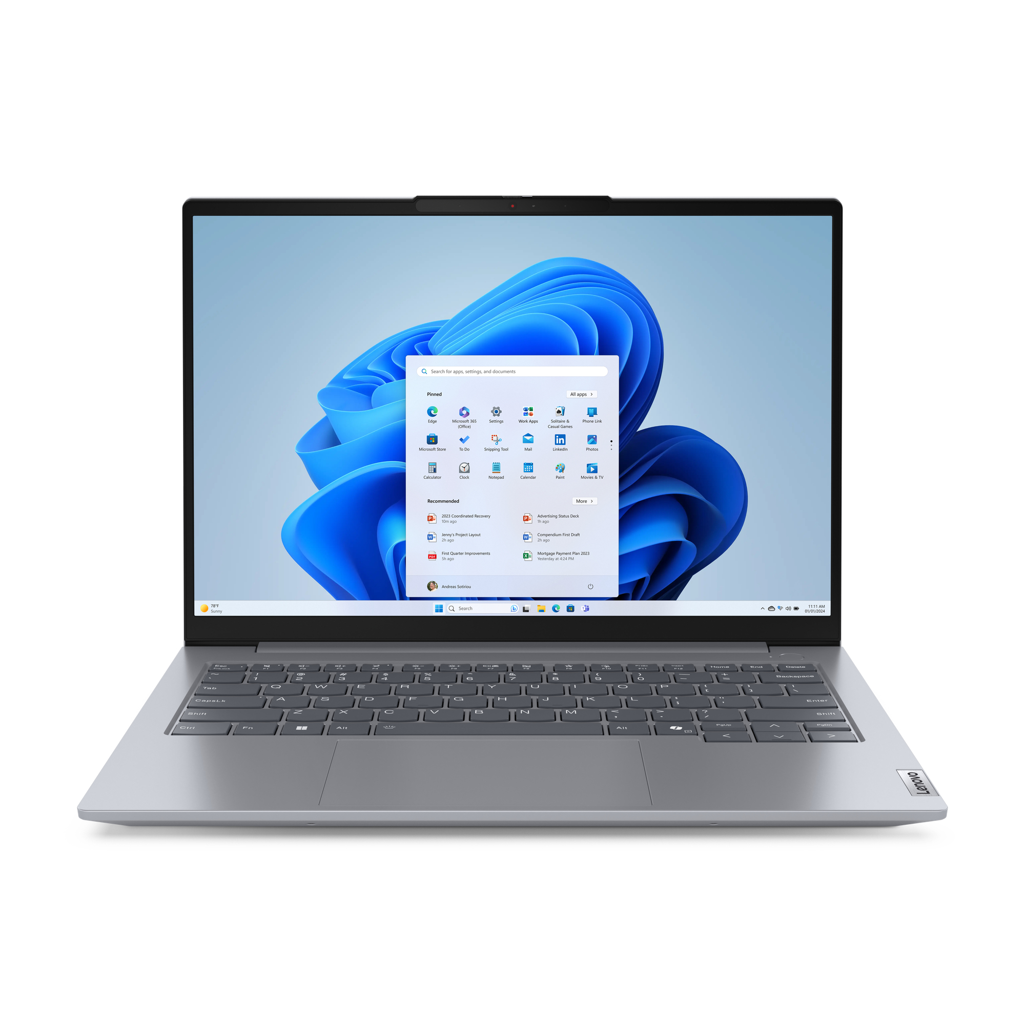 Lenovo ThinkBook 14 AMD Ryzen 5 7535HS Computer portatile 356 cm 14 WUXGA 16 GB DDR5-SDRAM 256 GB SSD Wi-Fi 6E 802.11ax Windows