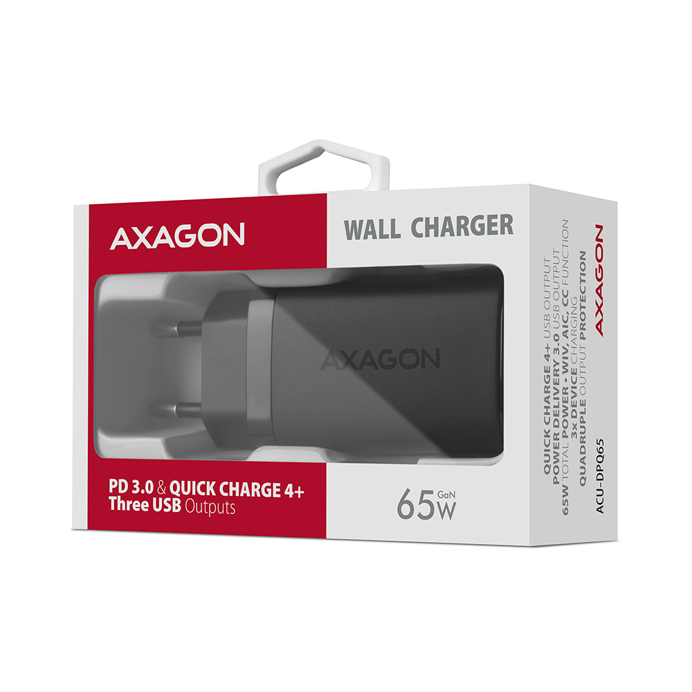 Axagon ACU-DPQ65 GaN Wall charger – image 9