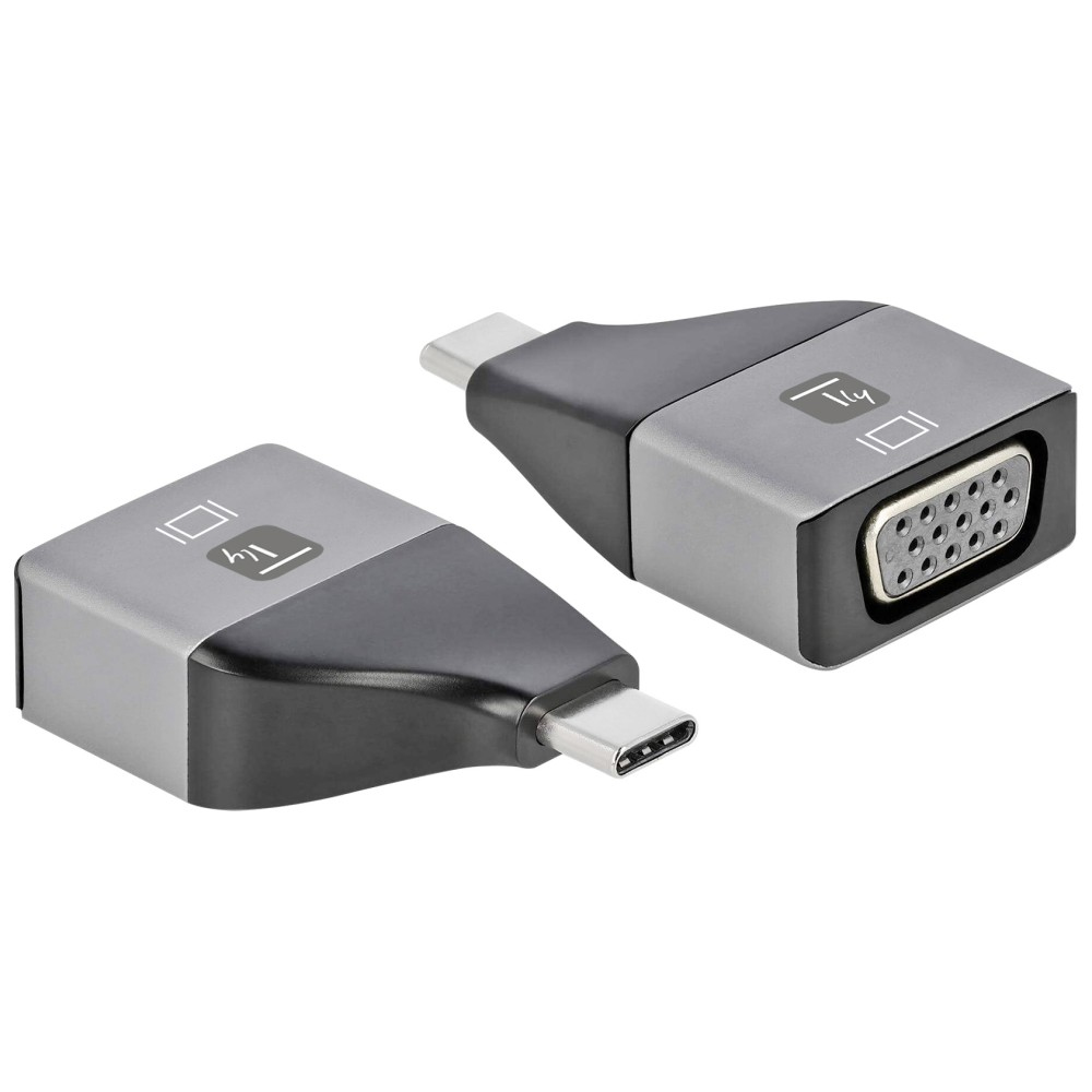 Techly IADAP USBC-VGAC adattatore grafico USB 1920 x 1200 Pixel Nero, Argento
