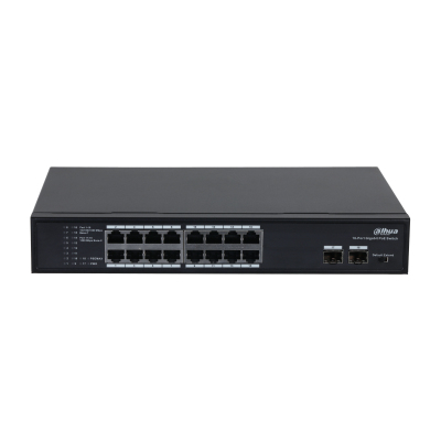 Dahua Technology PoE PFS3218-16GT-135 network switch Unmanaged L2 Gigabit Ethernet (10/100/1000) Power over Ethernet (PoE) Black – image 2