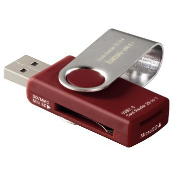 Hama 00078425 card reader USB 2.0 Red – image 2