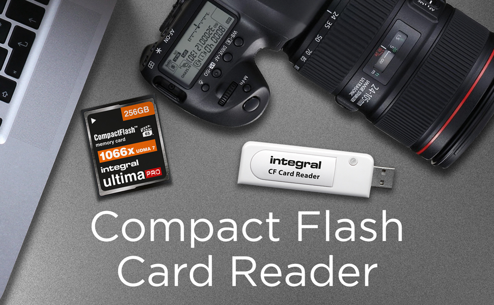 Integral USB 2.0 CARD READER SINGLE SLOT COMPACT FLASH ETAIL – image 1