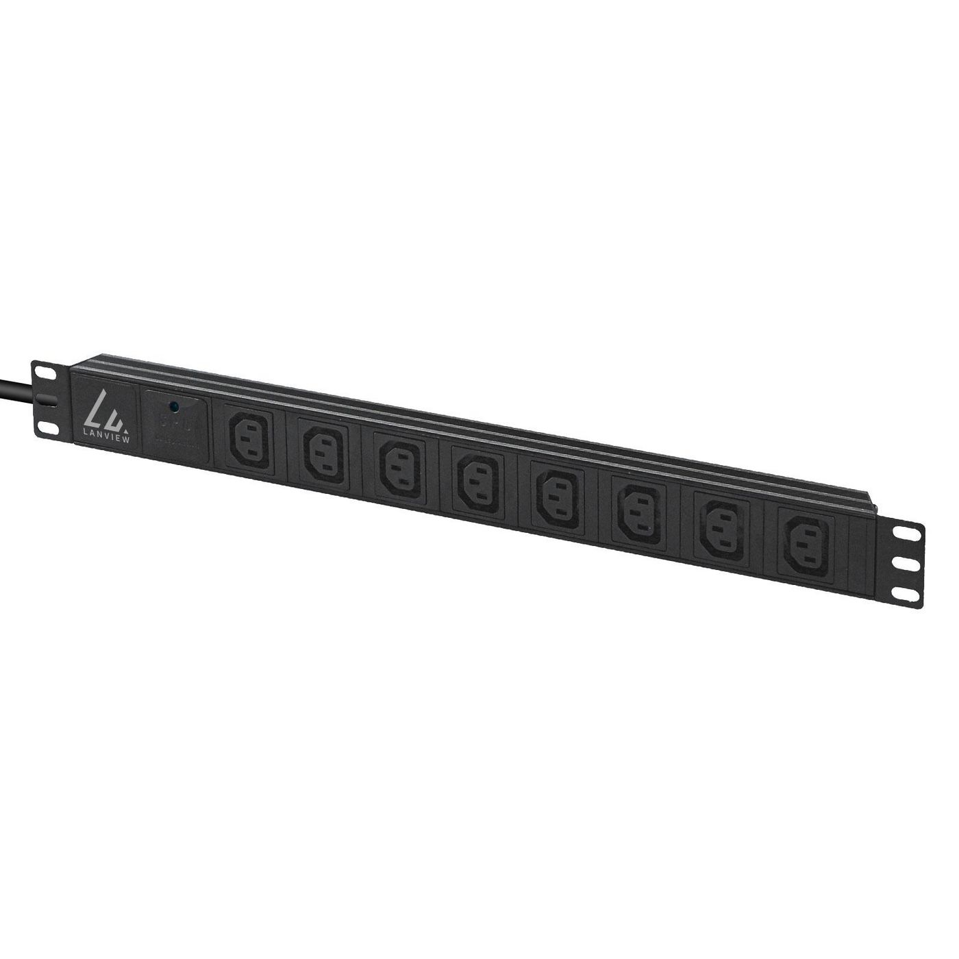 Lanview LVR-2MC14-SPD-C13X8 power distribution unit (PDU) 8 AC outlet(s) 1U Black – image 2