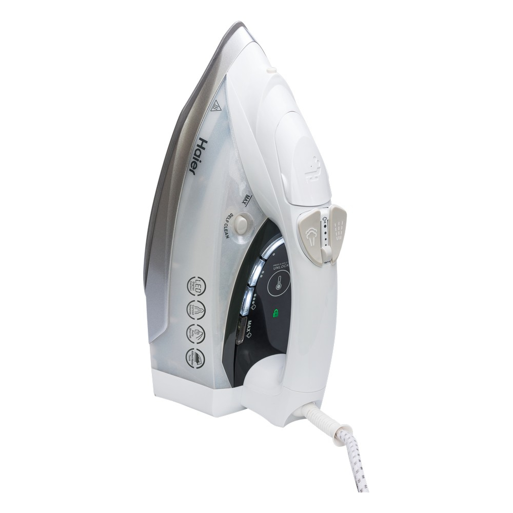 Haier HI-600 Dry & Steam iron Ceramic soleplate White – image 1