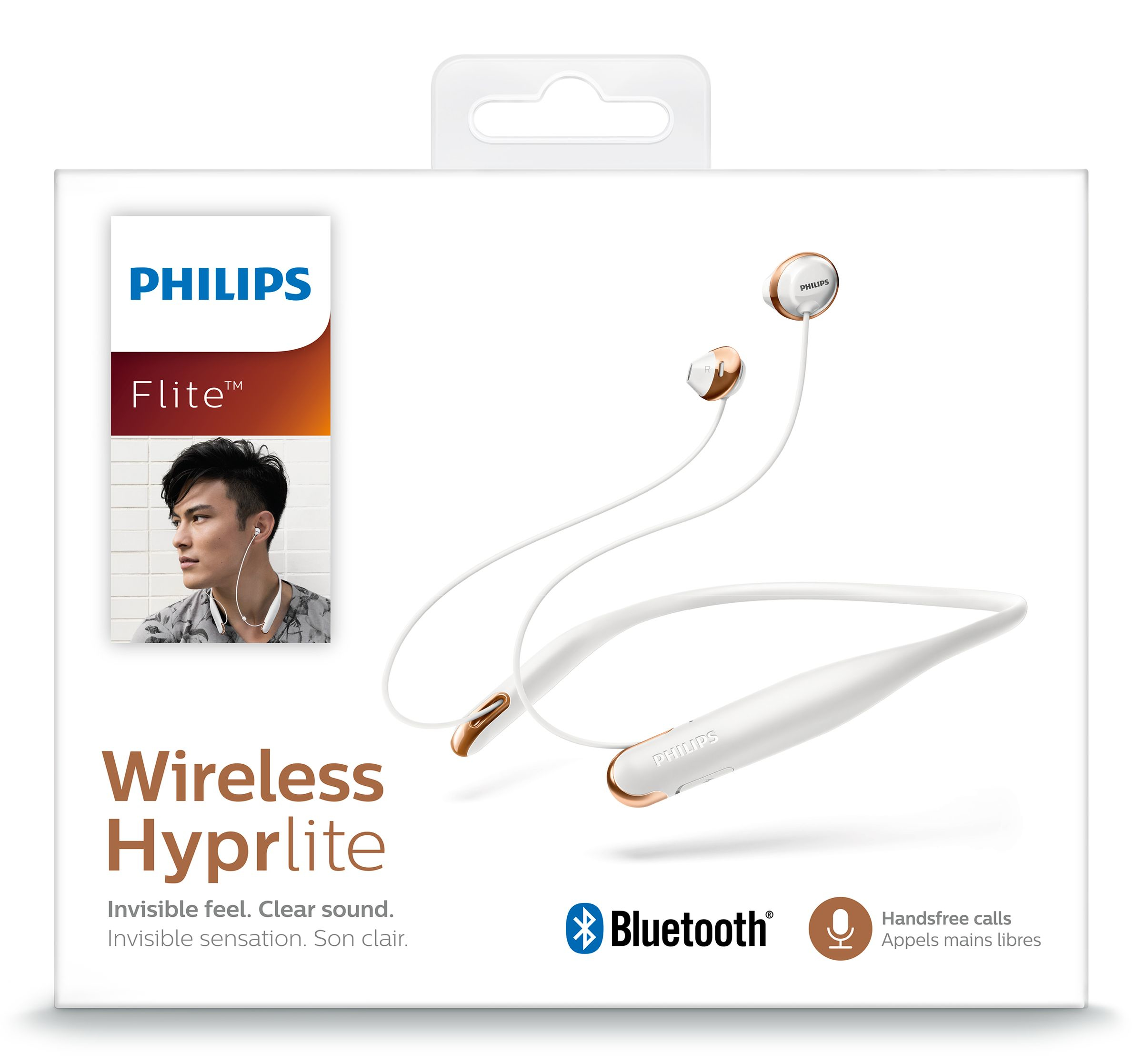 Philips SHB4205WT/27 headphones/headset Wireless In-ear, Neck-band USB Type-A Bluetooth White – image 2