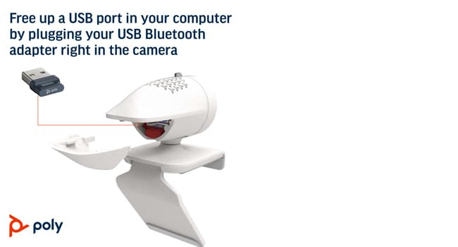 HP Poly Studio P5 USB-A Webcam TAA. Megapixel (approx.): 4 MP, Maximum video resolution: 1920 x 1080 pixels, Camera HD typ