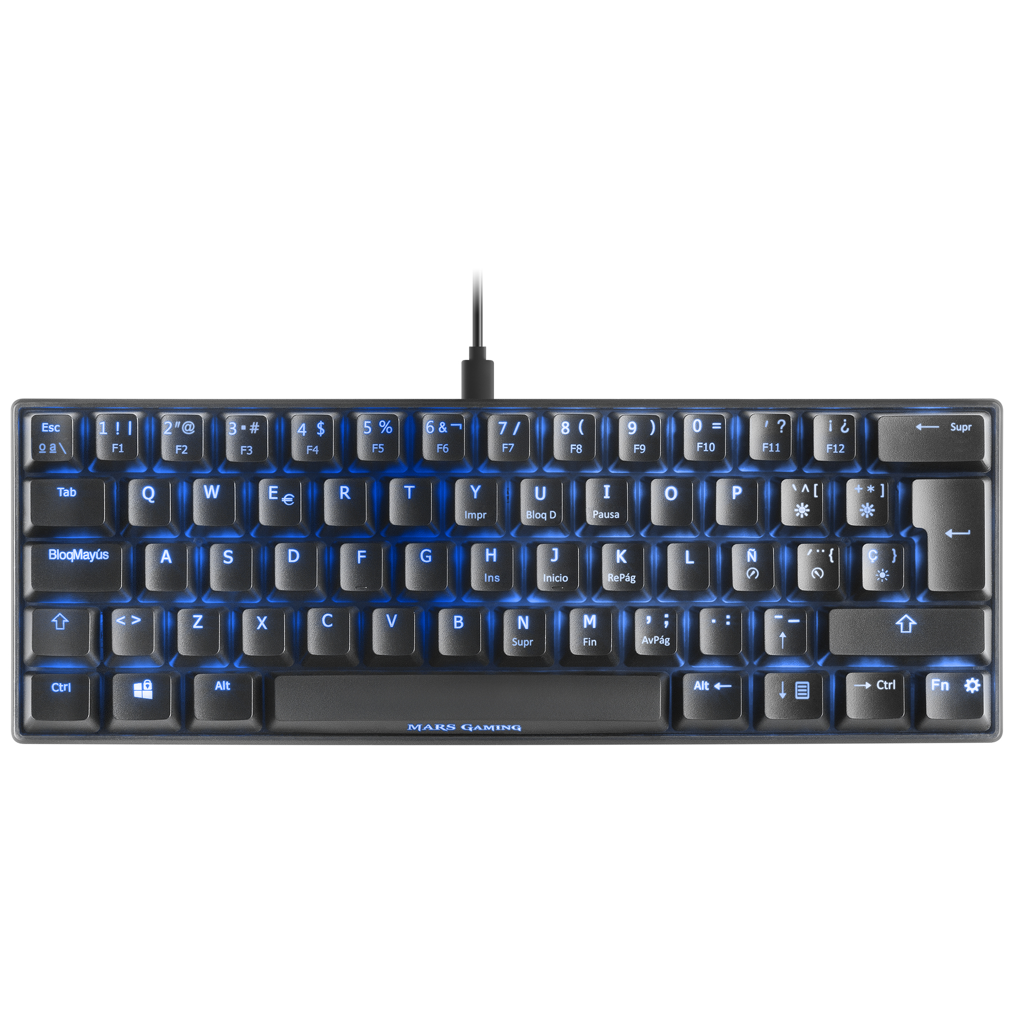 Mars Gaming MKMINIRPT Ultra-Compact Mechanical Keyboard Full RGB Chroma Switch OUTEMU PRO Red Black Portuguese Language – image 8