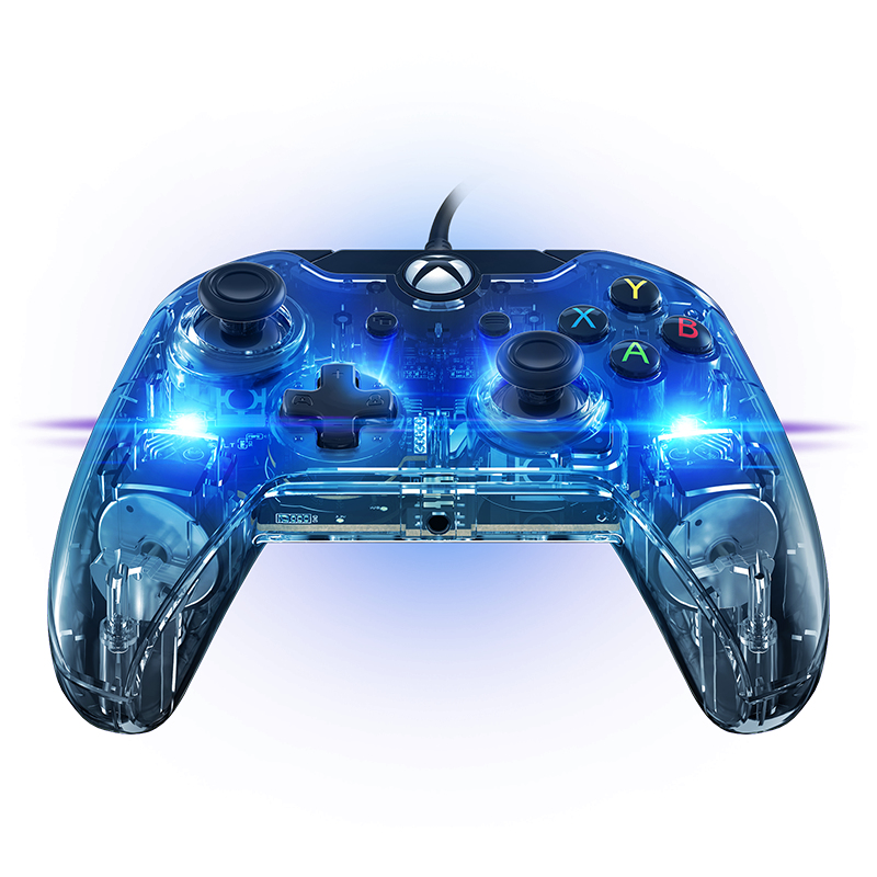 PDP 048-121-EU Gaming Controller Blue, Transparent USB Gamepad Digital Xbox One