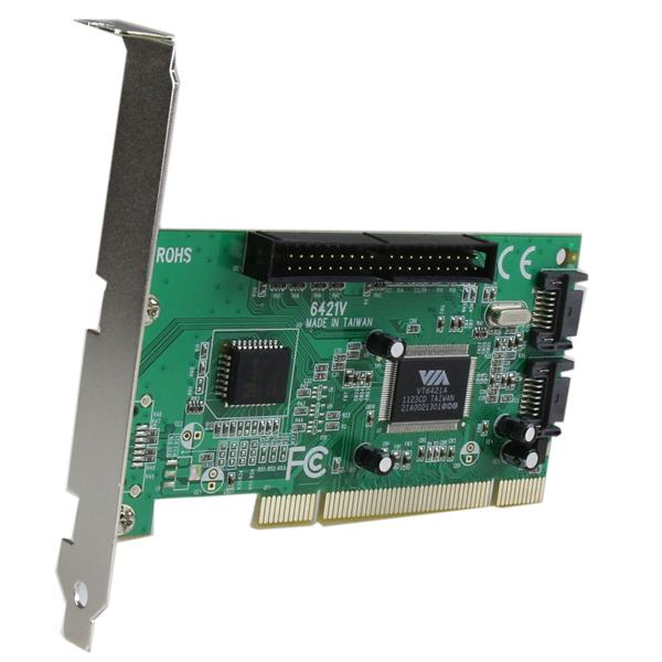 StarTech.com 2S1I PCI SATA IDE Combo Controller Adapter Card - Storage controller (RAID) - 3 Channel - SATA-150/DMA/ATA-133 - 150 MBps - RAID 0, 1, JBOD - PCI / – image 2