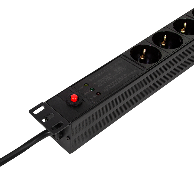 LogiLink PDU7C02 power distribution unit (PDU) 7 AC outlet(s) 1U Black – image 4