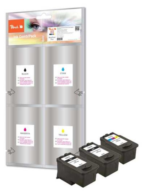 Peach 0F319168 ink cartridge 3 pc(s) Black, Cyan, Magenta, Yellow