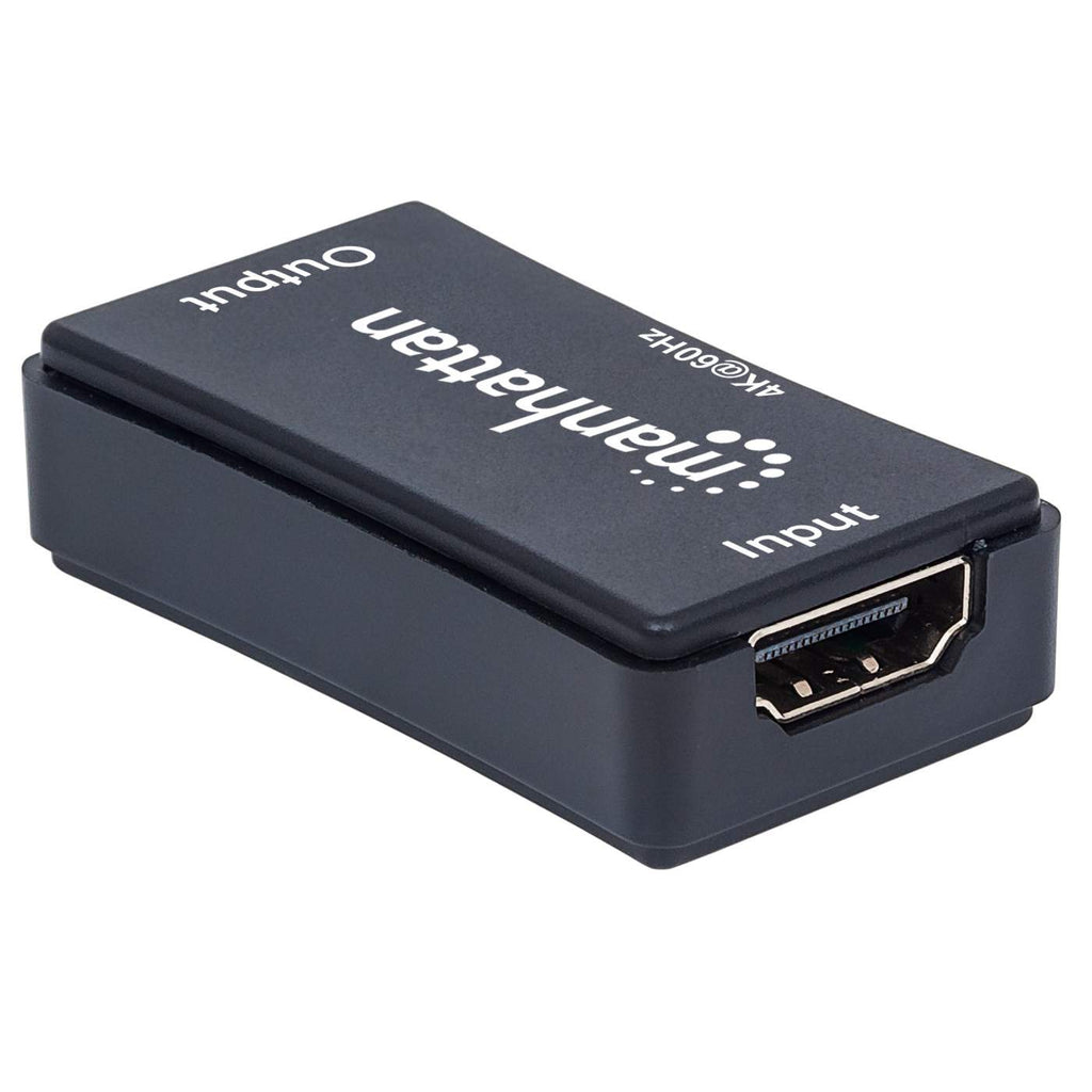 Manhattan HDMI Repeater, 4K@60Hz, Active, Boosts HDMI Signal up to 40m, Black, Three Year Warranty – image 2