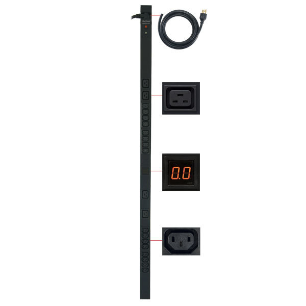 CyberPower PDU30MVHVT20F power distribution unit (PDU) 20 AC outlet(s) 0U Black – image 2