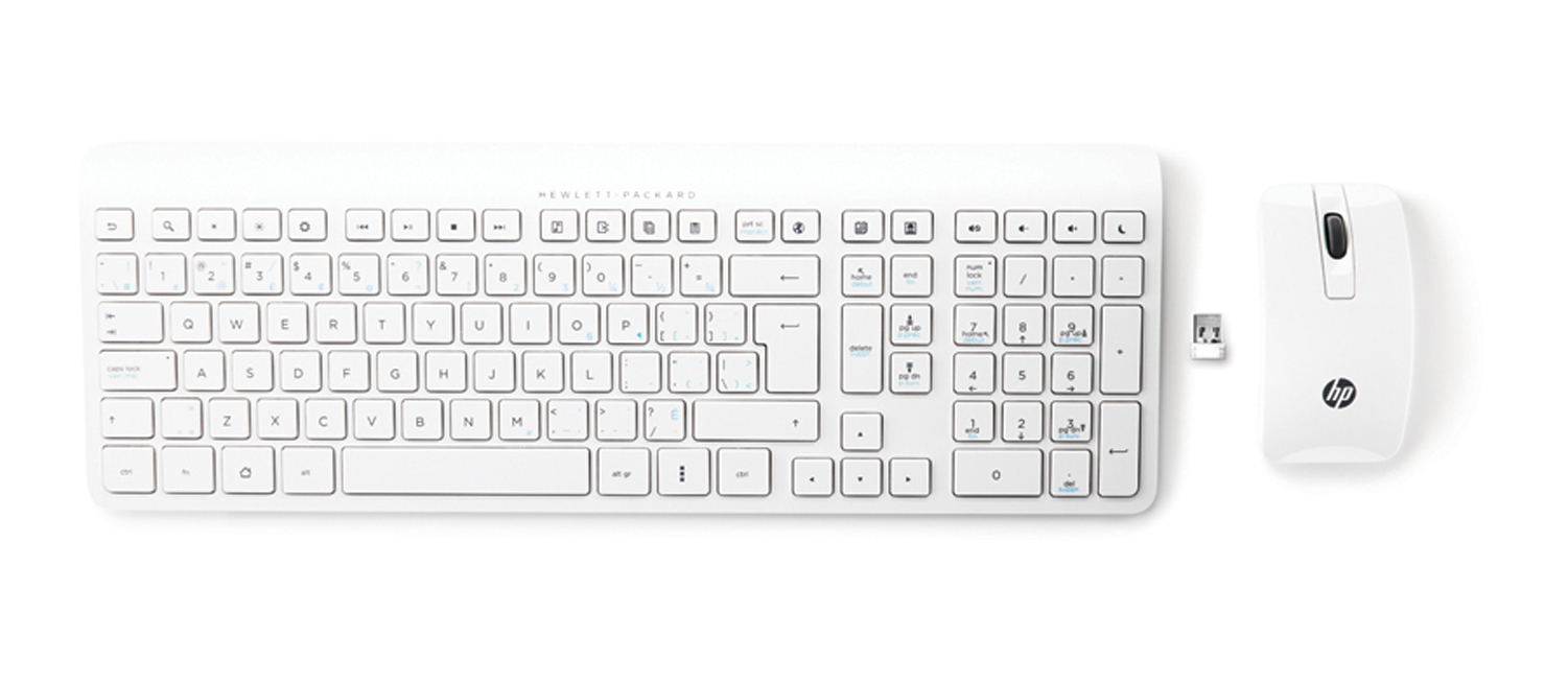 HP C6400 keyboard Mouse included RF Wireless White
