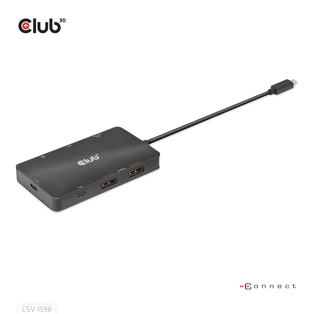 CLUB3D USB Gen2 Type-C to Dual DisplayPort 4k60Hz 7-in-1 HUB – image 3