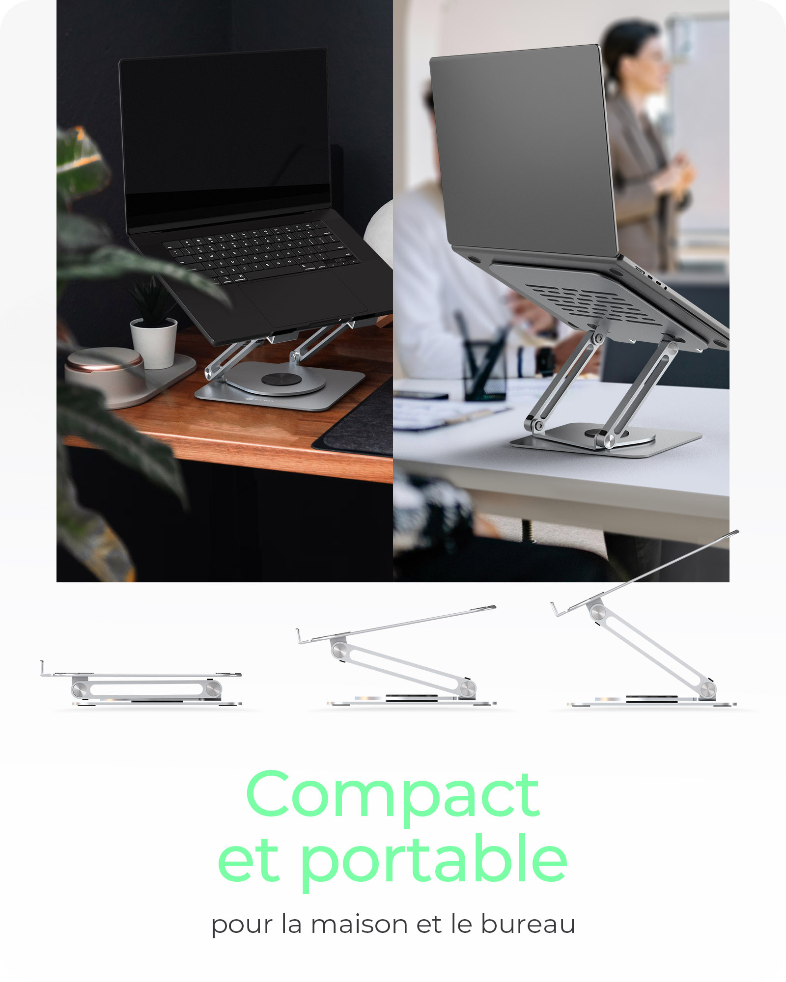 ICY BOX IB-NH300-R Supports de Laptop Argent 43,2 cm (17")