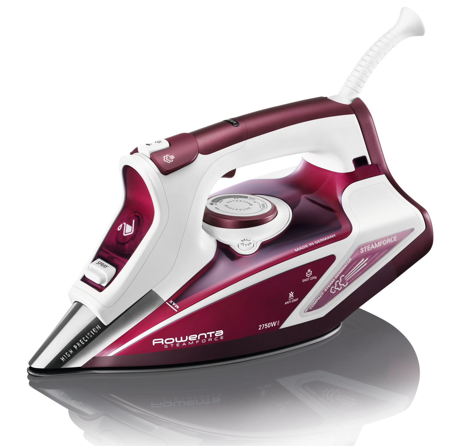 Rowenta DW9230 Dry & Steam iron Microsteam 400 soleplate – image 1