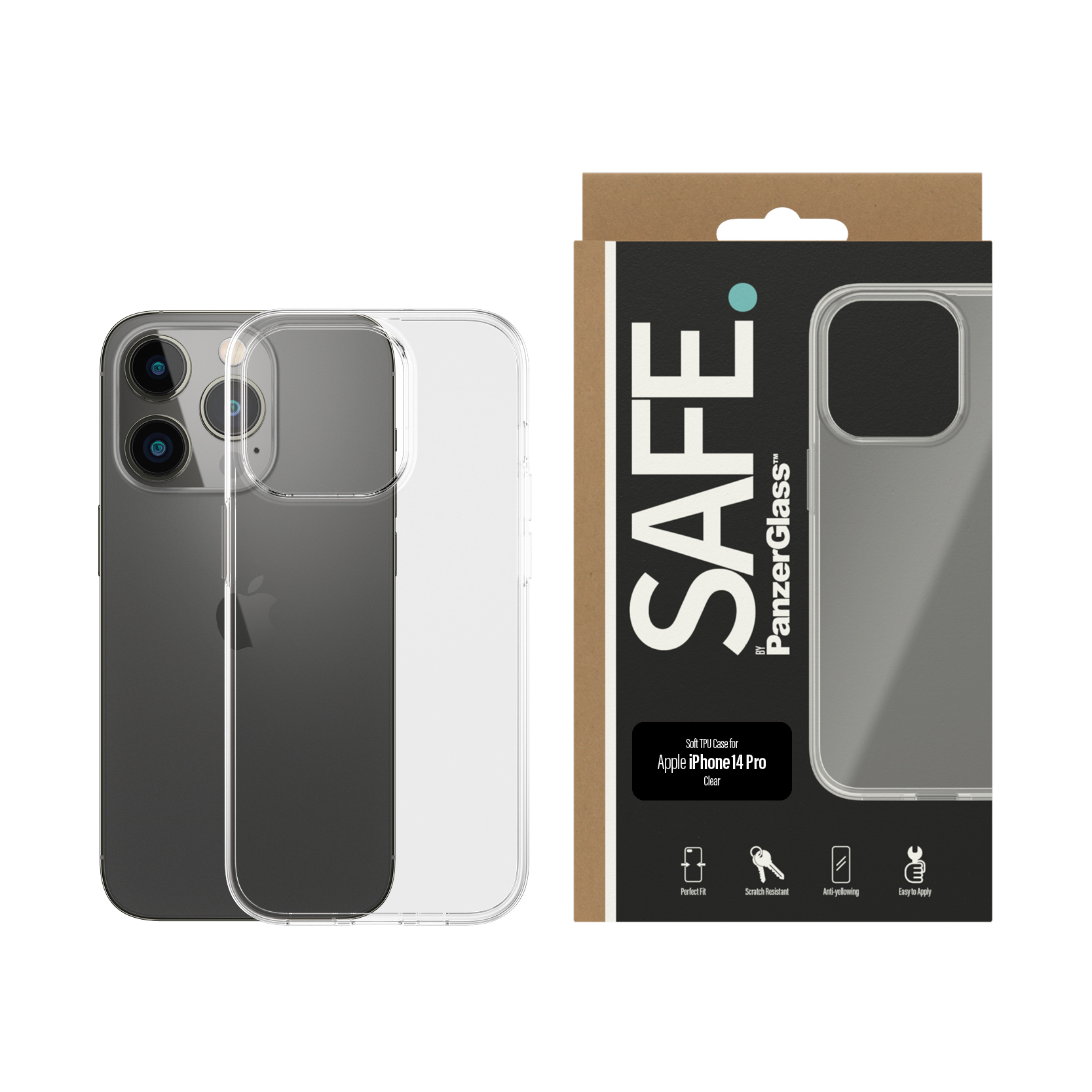 PanzerGlass SAFE. by PanzerGlass® TPU Case iPhone 14 Pro | Transparent – image 2