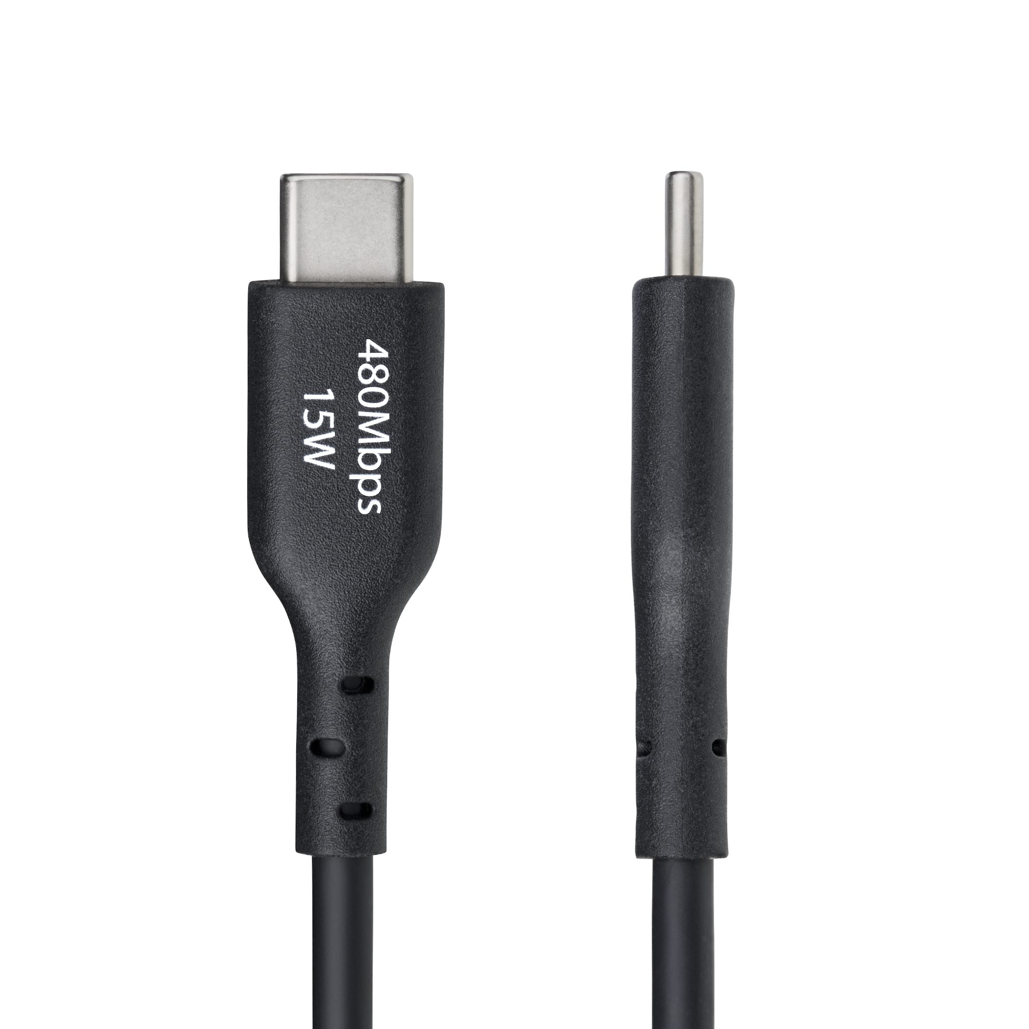 Resim StarTech.com USB2AC30CMBK USB 2.0 A - C Kablo, 0.3m, Siyah