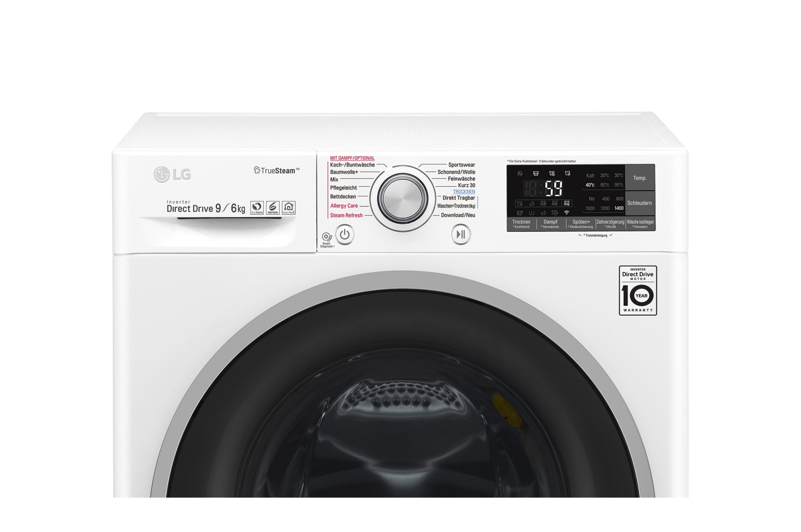 LG F14WD96EH1 washer dryer Freestanding Front-load White – image 4