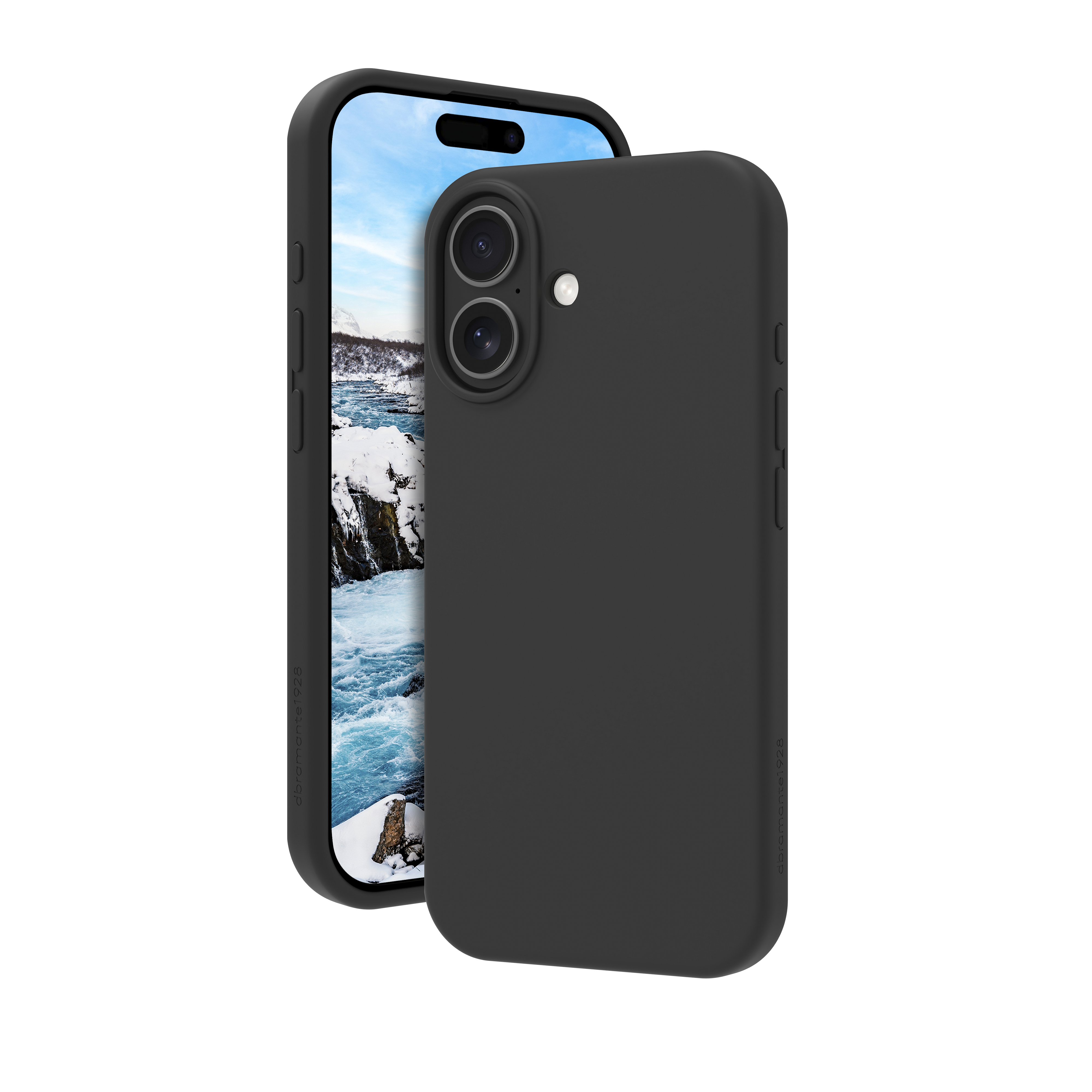 dbramante1928 Monaco - Back cover for mobile phone - MagSafe compatibility - silicone, plastic - night black - for Apple iPhone 17