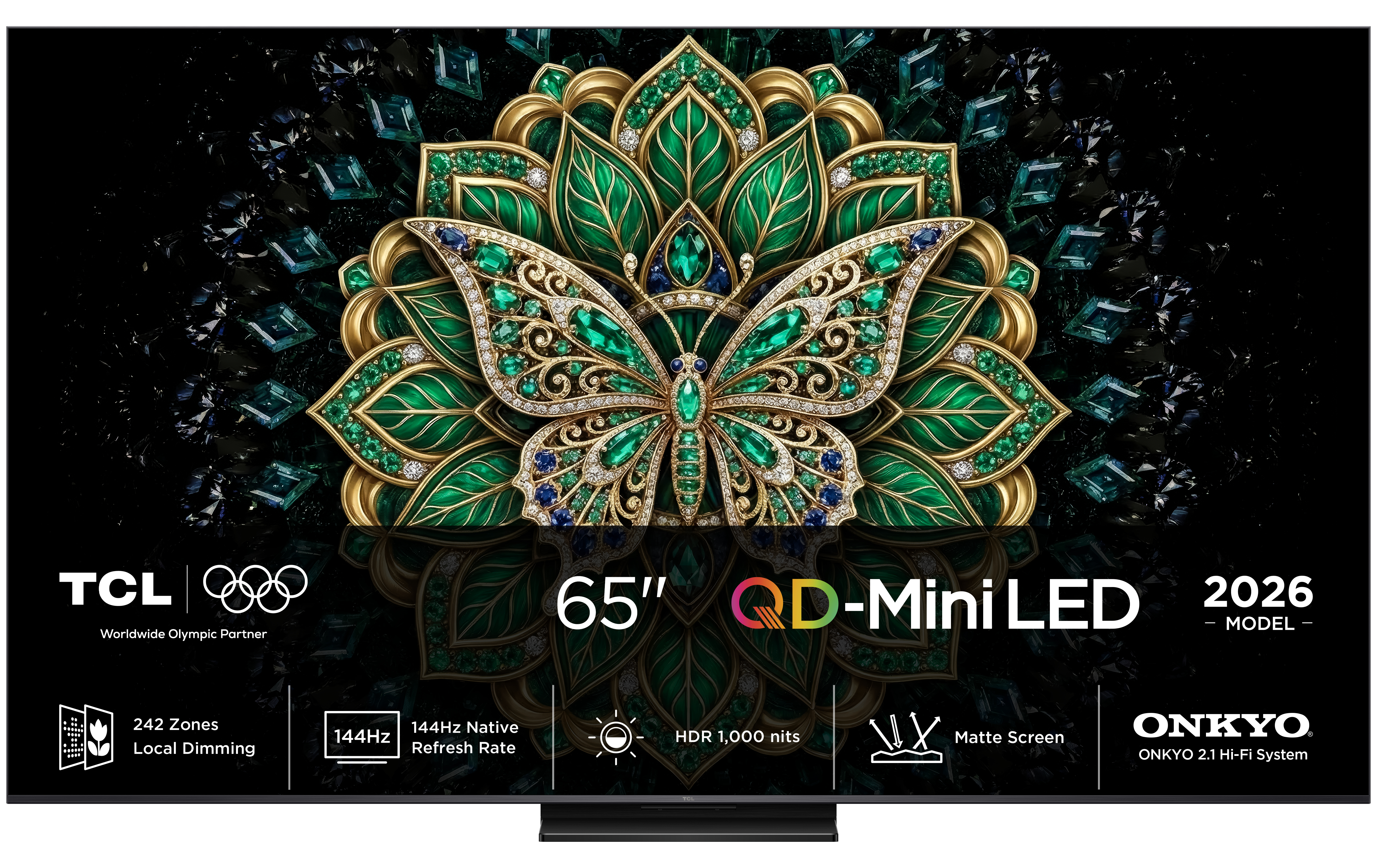 TV QD-Mini LED 65" - TCL 65C6K Pro, UHD 4K, AiPQ Processor, Smart con Google TV, Dolby Vision-Atmos, Negro