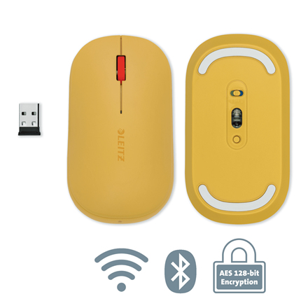 Leitz Cosy ratón Oficina Ambidextro RF Wireless + Bluetooth 4000 DPI